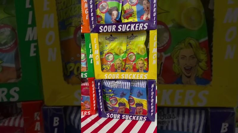 Sour Suckers in SHELF-READY Cartons 6 Flavours / 72 Bags
