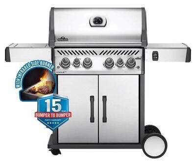 NAPOLEON ROGUE SE 525 RSIB 4 BURNER BBQ WITH INFRARED SIDE AND REAR BURNERS