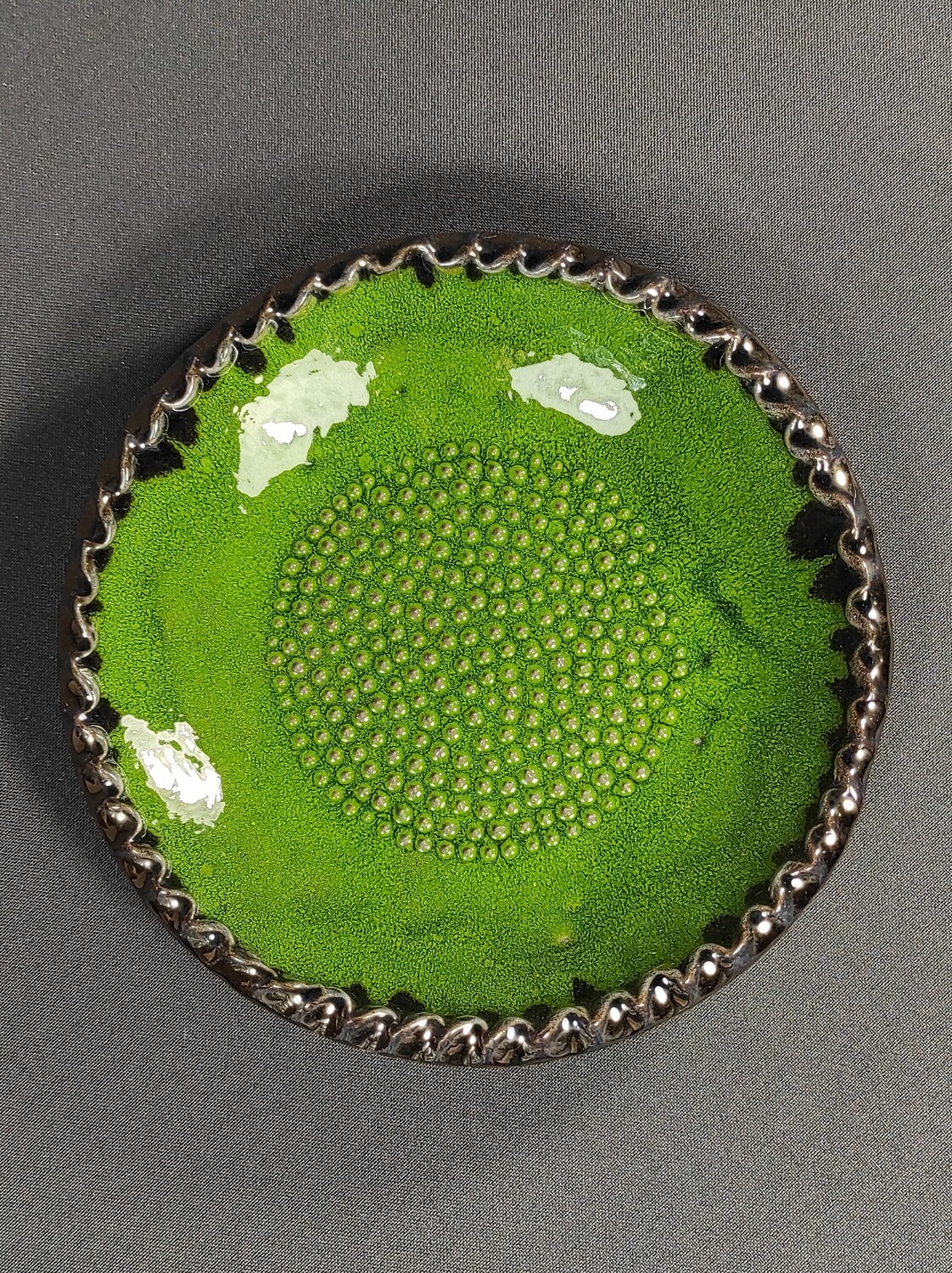 Плоская тарелка терка "Зеленый"