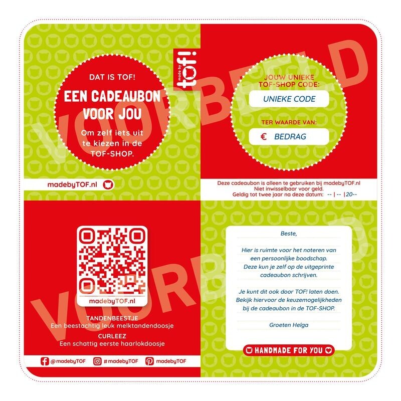 Cadeaubon - digitaal - per mail