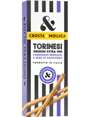 Crosta & Mollica, torinesi parmigiano e semi di papavero