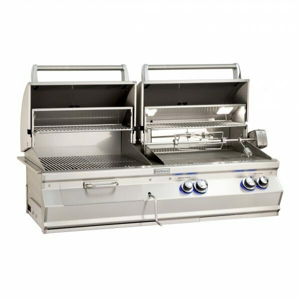 Aurora 830i Gas/Charcoal Combo Grill With Analog Thermometer