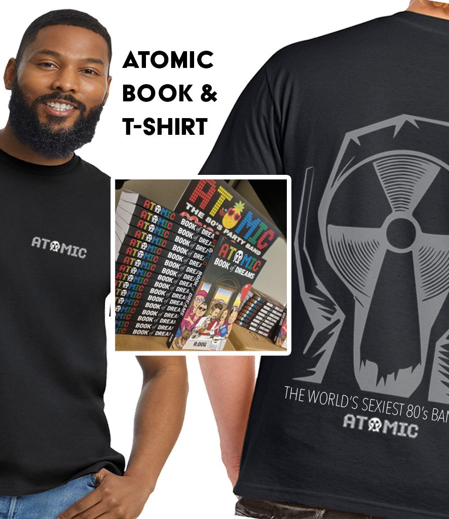ATOMIC BOOK OF DREAMS & T-SHIRT- 10th Anniversary design - FREE POSTAGE