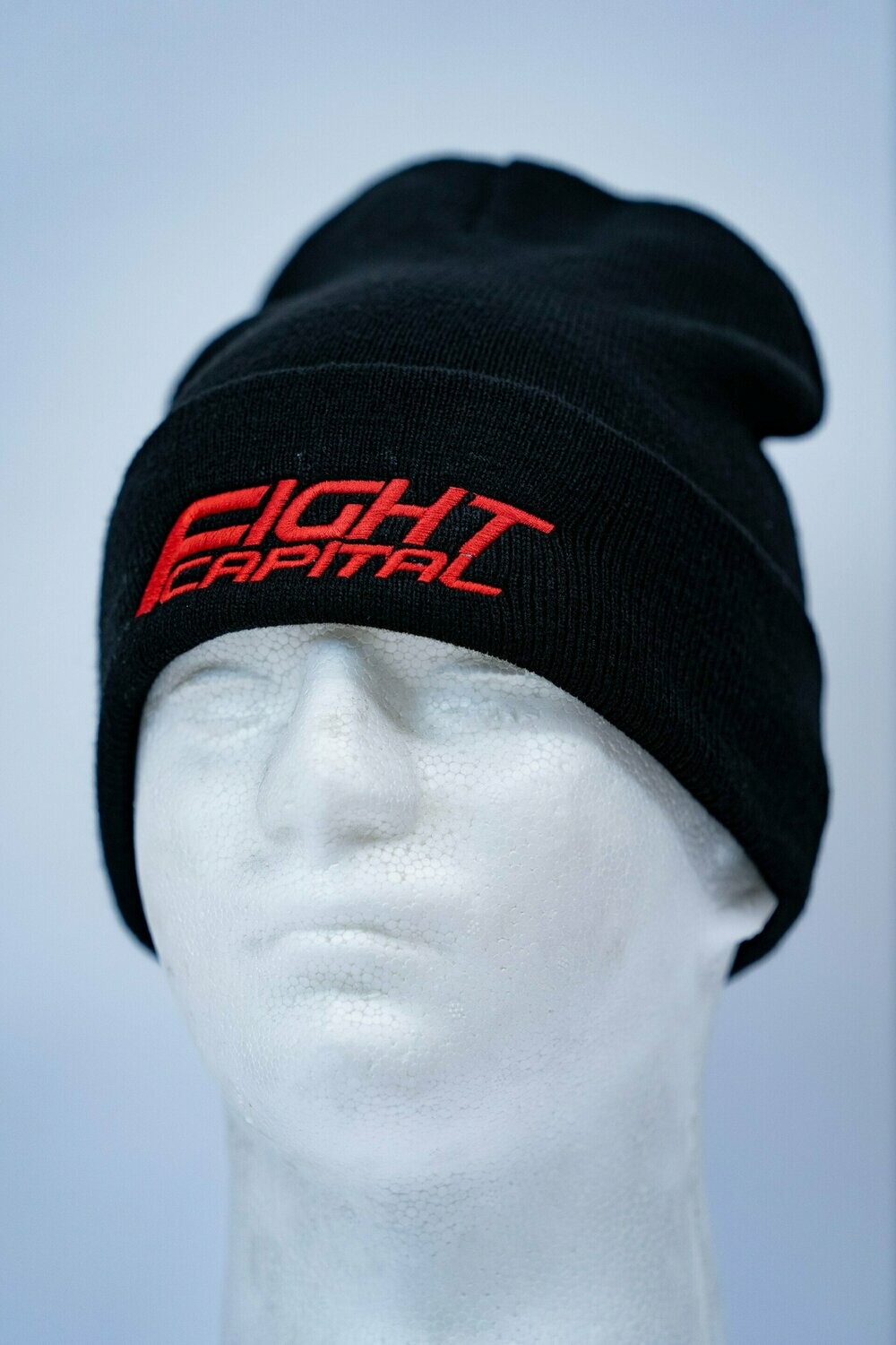 Black/Red Fight Capital Beanie