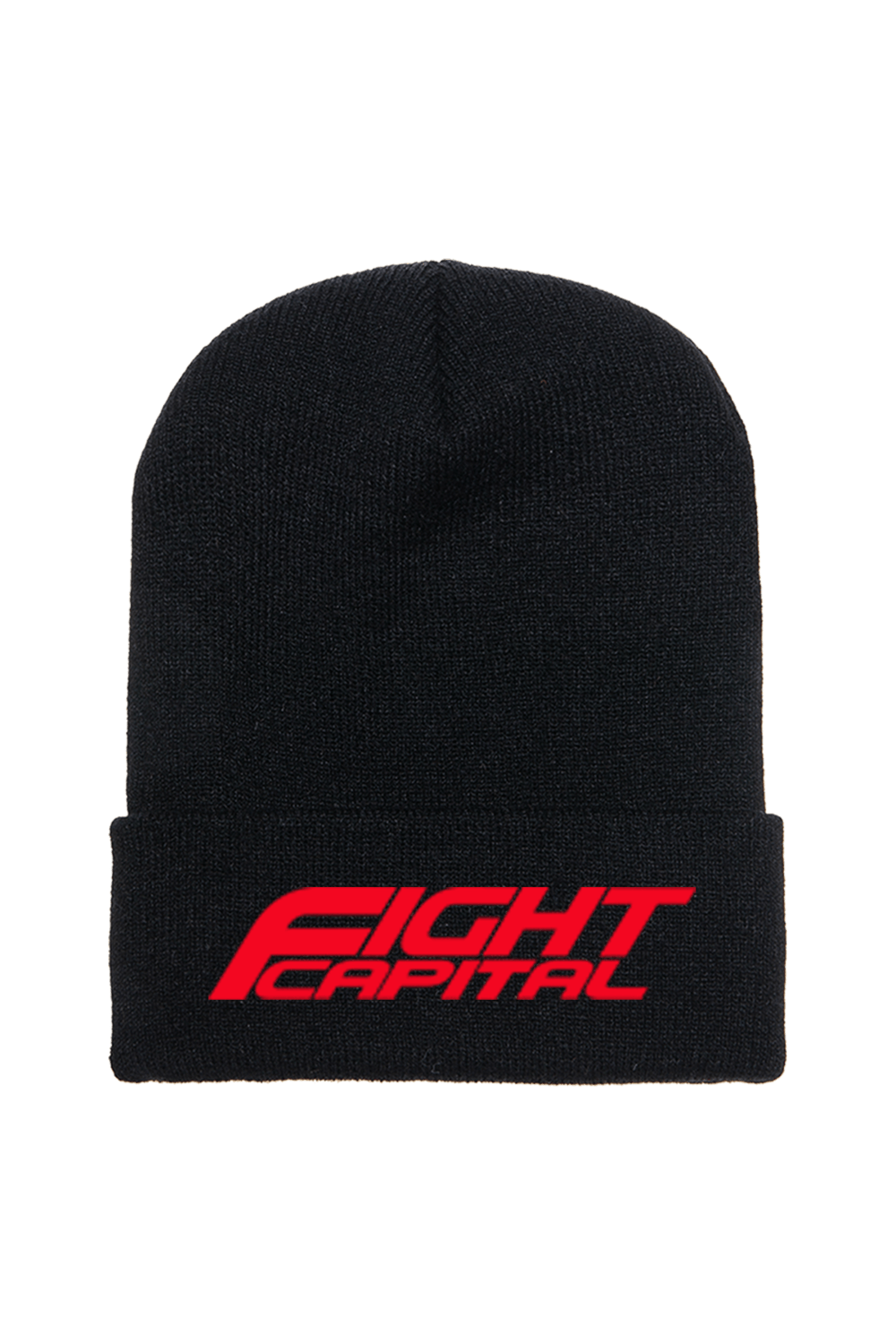 Black/Red Fight Capital Beanie