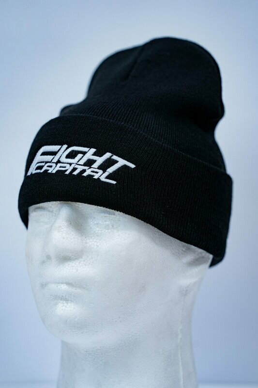 Black/White Fight Capital Beanie
