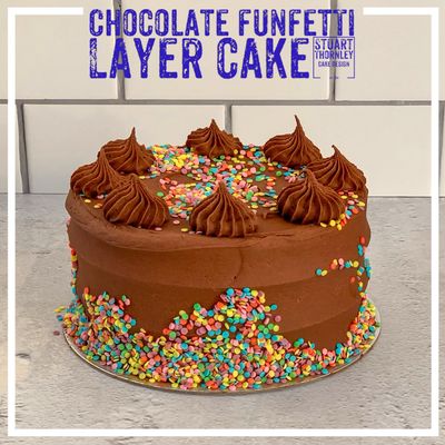 Chocolate Funfetti Layer Cake