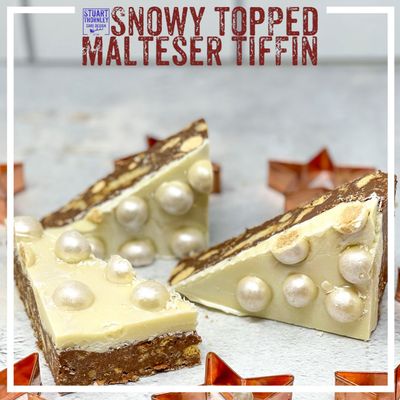 Snowy Topped Malteser Tiffin