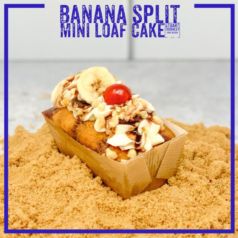 Banana Split Mini Loaf Cake