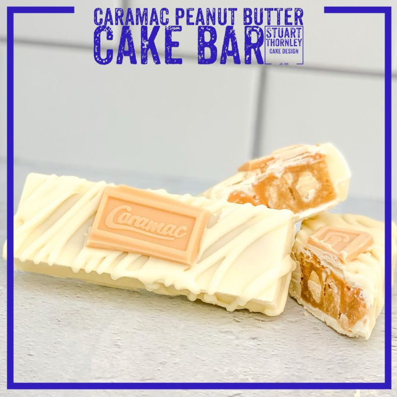 Caramac Peanut Butter Cake Bar