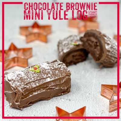Chocolate Brownie Mini Yule Log