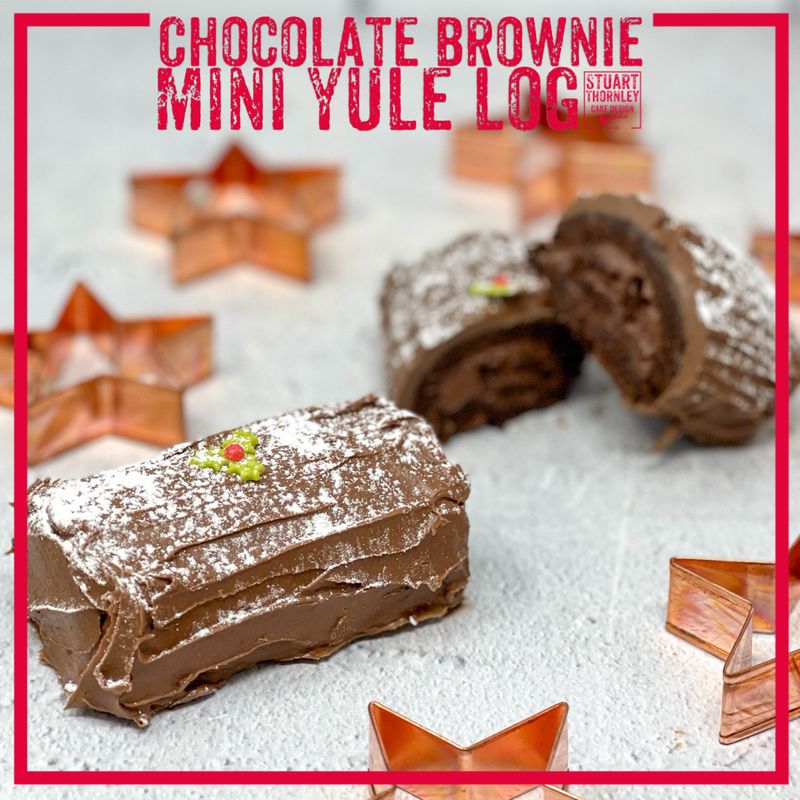 Chocolate Brownie Mini Yule Log