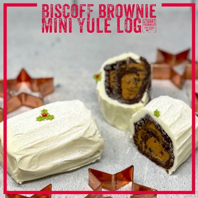 Biscoff Brownie Mini Yule Log