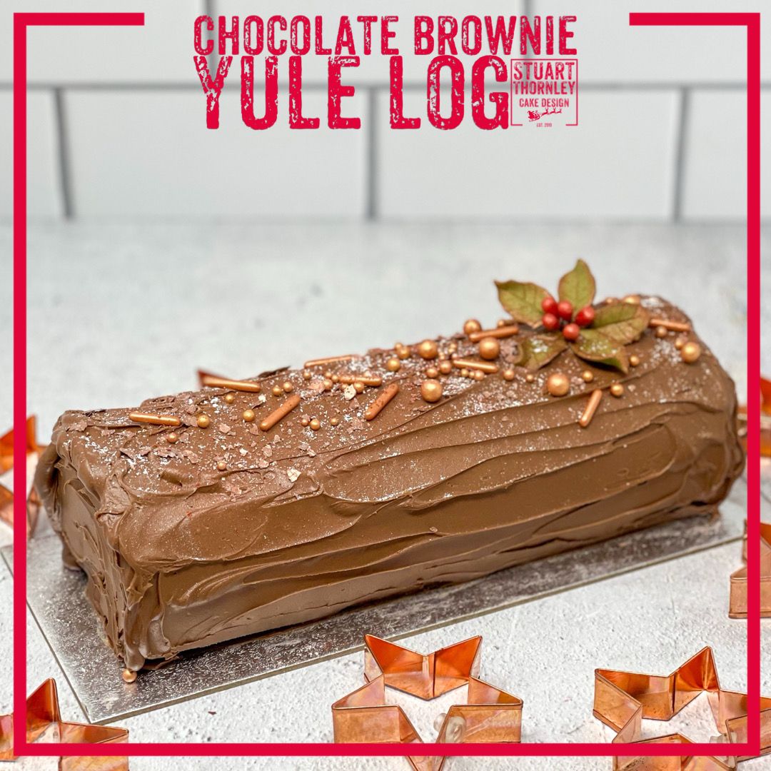 Chocolate Brownie Yule Log