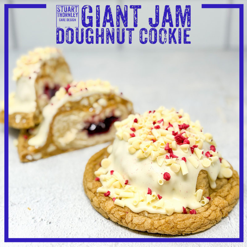 Giant Jam Doughnut Cookie