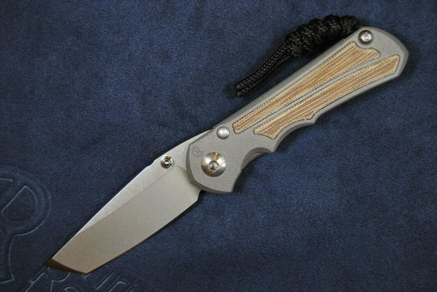 Small Inkosi - Natural Canvas Micarta, Right-Handed, Tanto Blade