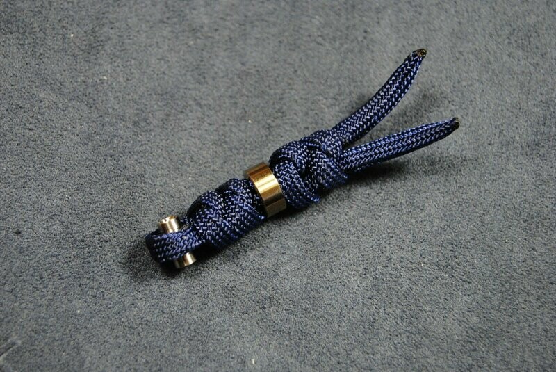 Midnight Blue Lanyard with Gold Bead For Small Inkosi