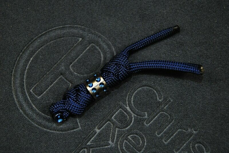 Midnight Blue Lanyard / Silver with Blue Dotted Bead For Small Sebenza 31