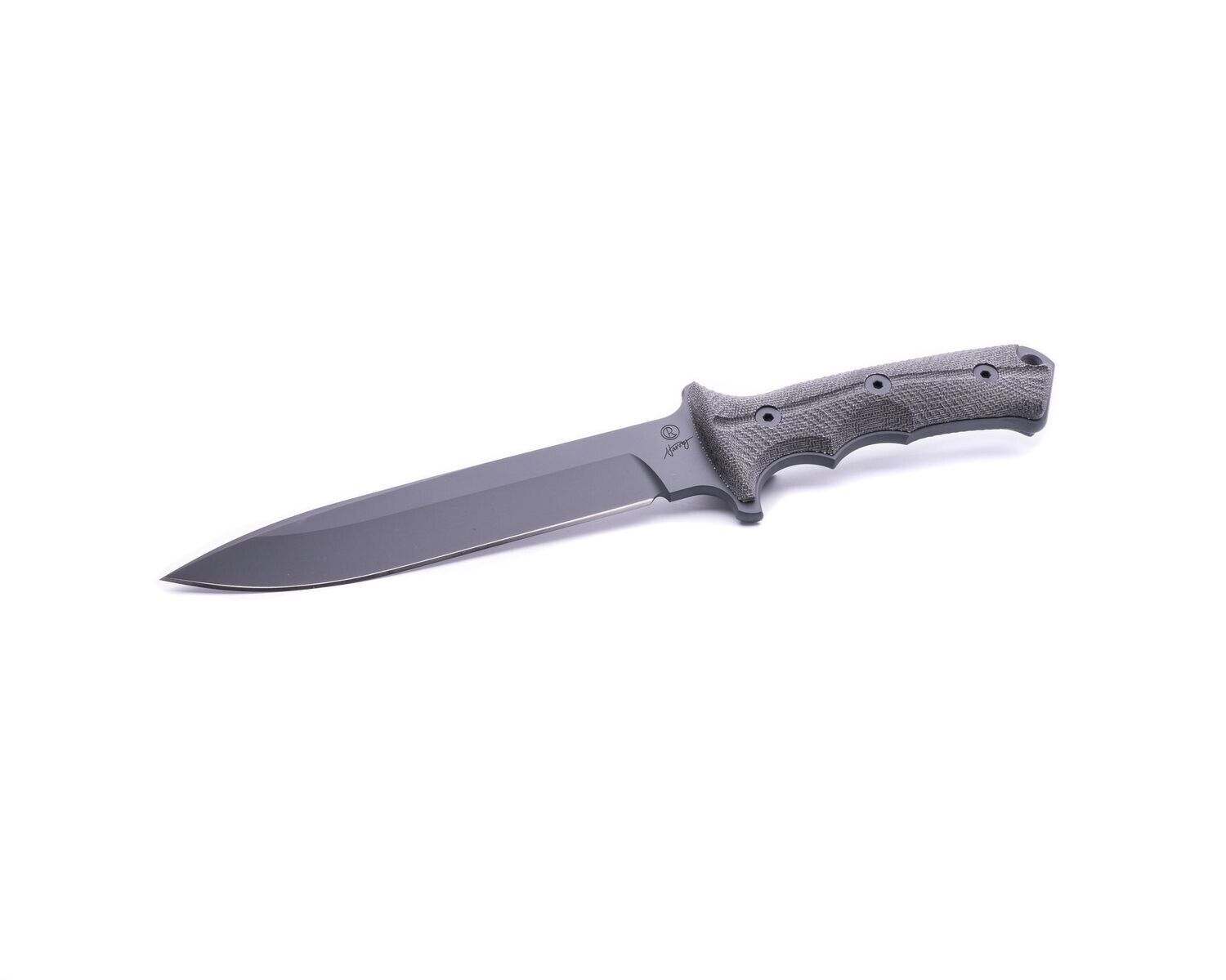 Green Beret 7" - Black-Plain Blade-Black Cordura Sheath