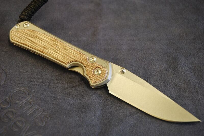 Small Sebenza 31-Drop Point-Glass Blasted-Natural Canvas Micarta-Left Hand