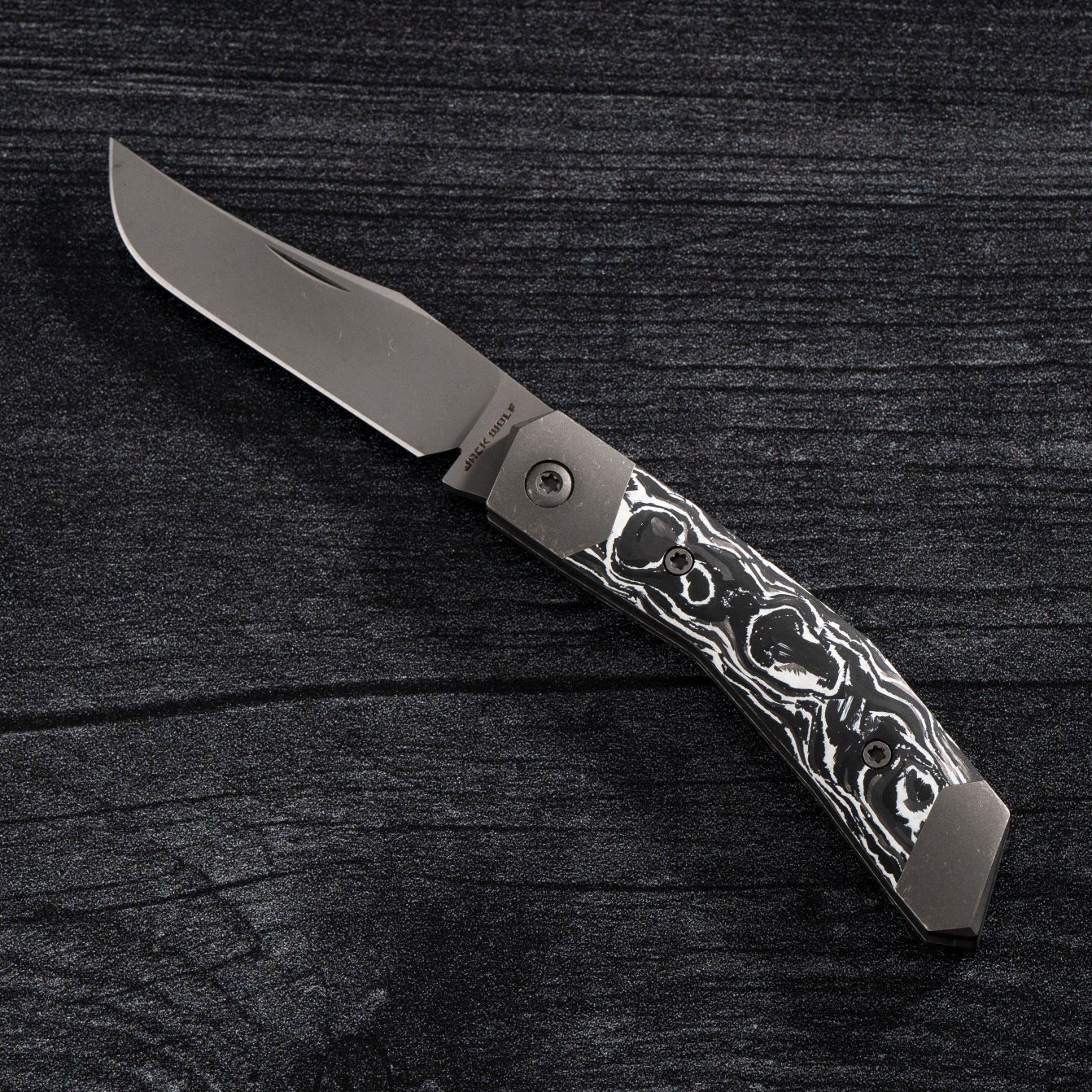 Mini Cyborg Jack - White Marble Carbon Fibre - Blast & Tumble