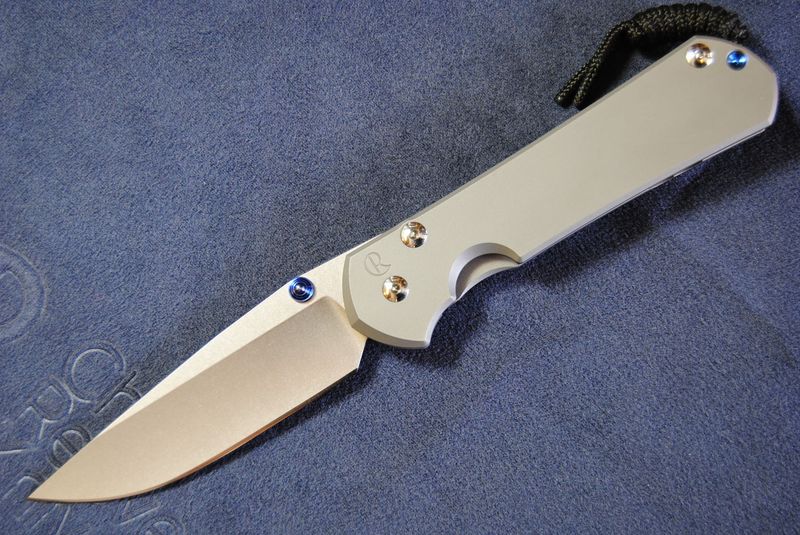 Large Sebenza 31-Plain Right Hand- Drop Point Blade-Glass Blasted