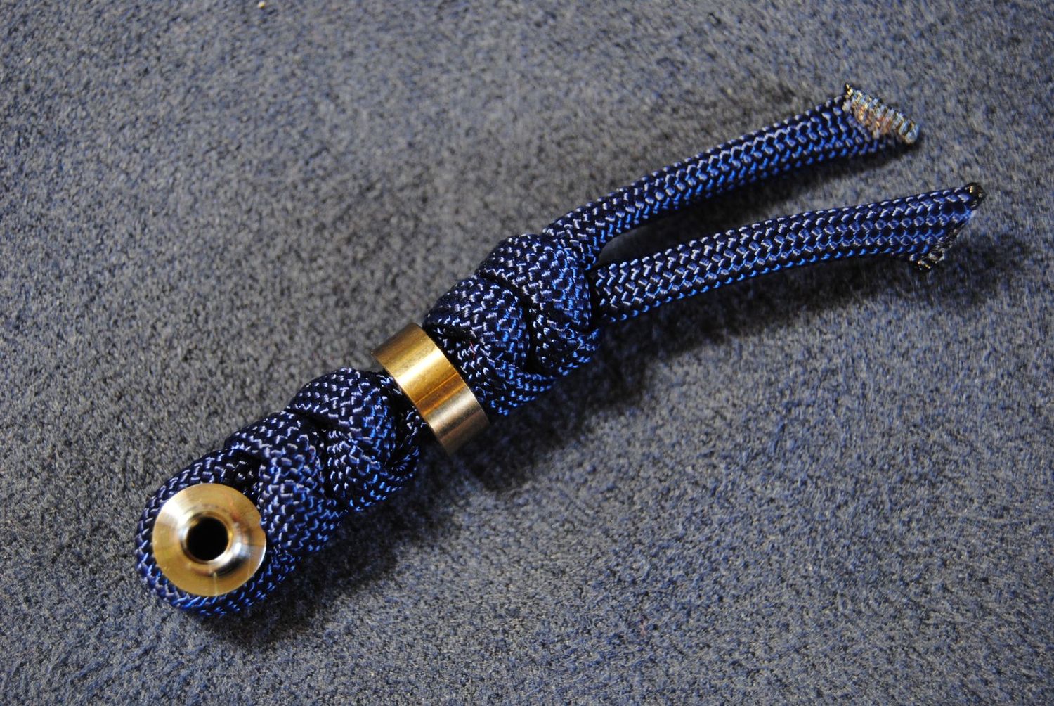 Midnight Blue Lanyard / Gold Bead For Large Inkosi