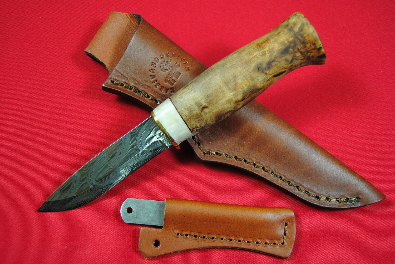 Karesuando Damascus Bushcraft Knife #3500R