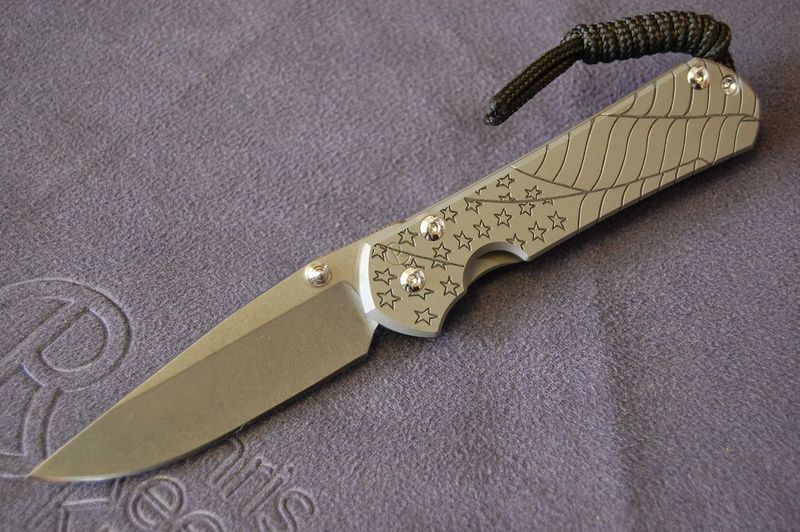 Small Sebenza 31 Graphic -Right Hand-Drop Point- Forever Flag