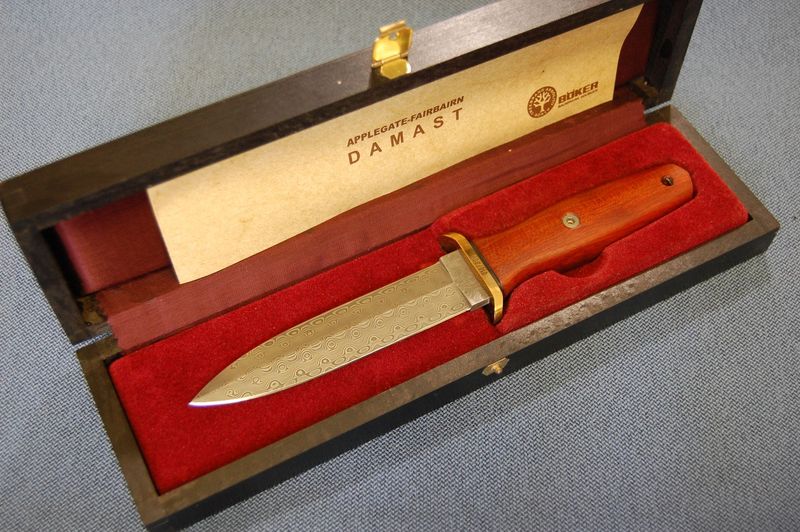 Boker Mini Damascus Applegate -Fairbairn  #18/300