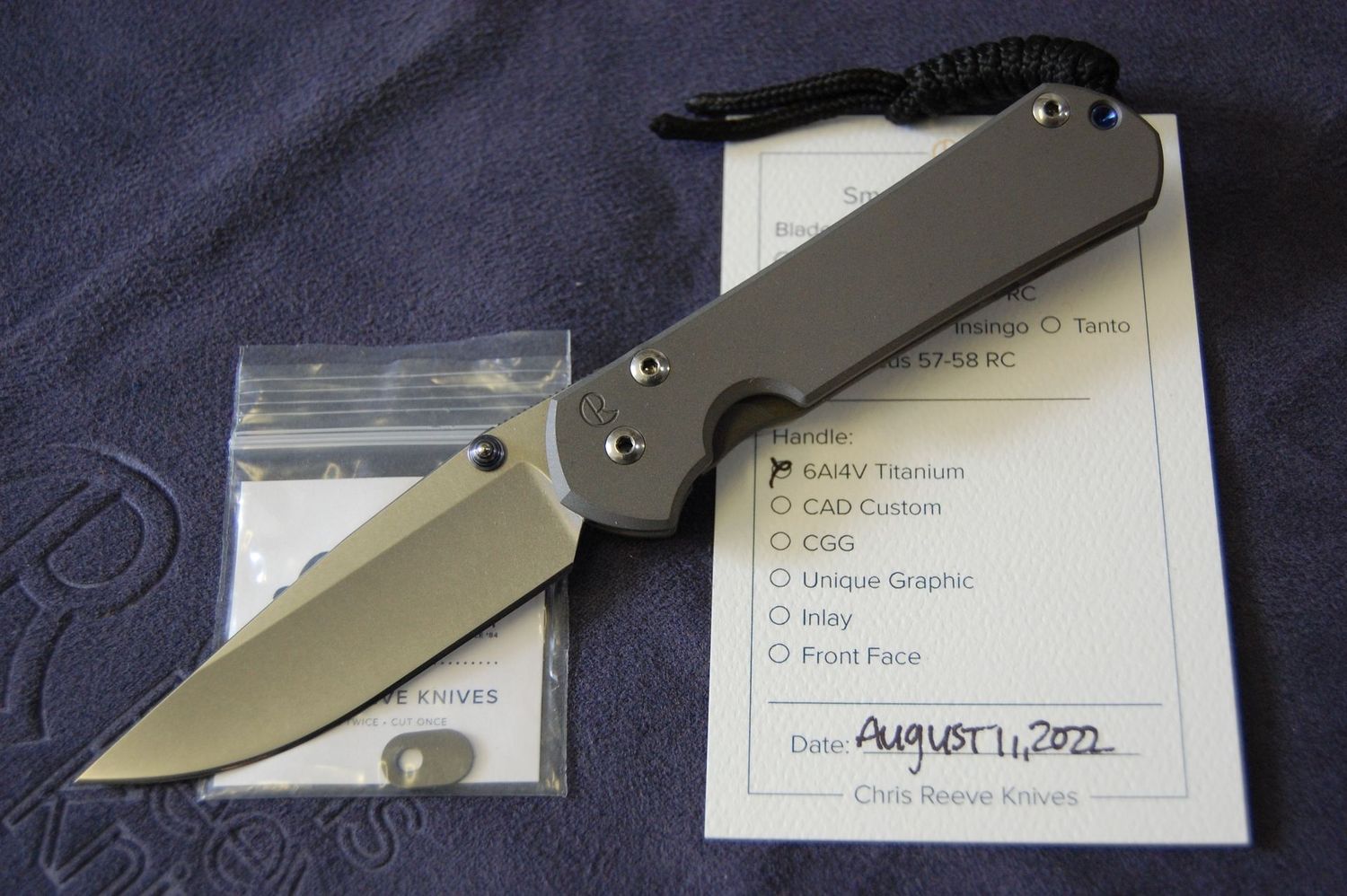 Small Sebenza 31 Plain-Drop Point-Righr Hand -Pre-Owned