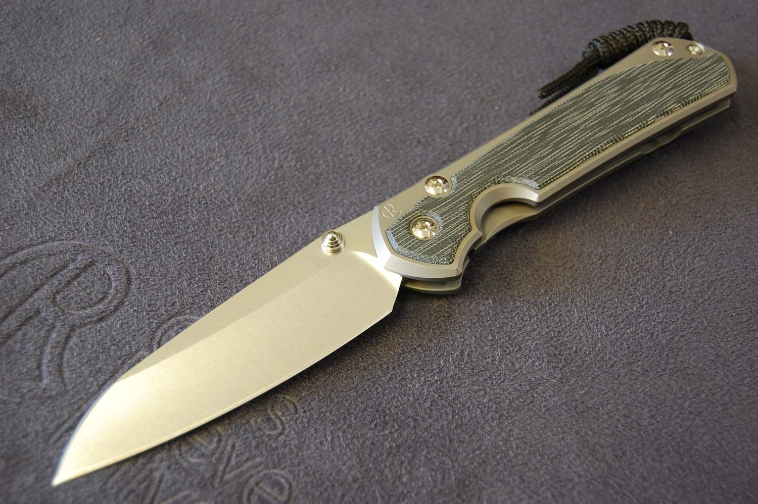 Large Sebenza 31-Insingo Blade-Right Hand-Black Canvas Micarta-Glass Blasted-Double Thumb Lug