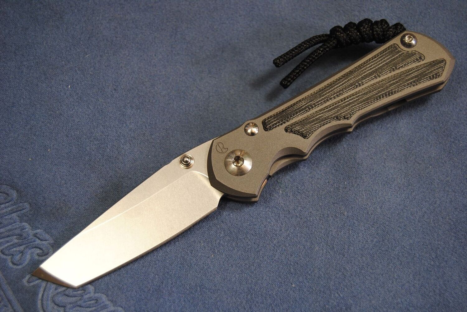 Small Inkosi - Black Micarta Inlay, Right-Handed, Tanto Blade, Sand Blast.