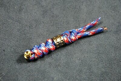 Liberty Lanyard / Silver with Gold Dotted Bead For Large Sebenza 21, 31 & Umnumzaan Liberty Lanyard / Silver with Gold Dotted Bead For Large Sebenza 21, 31 & Umnumzaan
