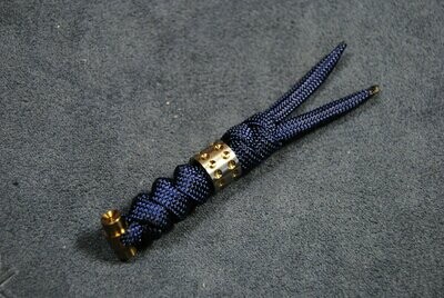 Midnight Blue Lanyard /Silver with Gold Dotted Bead For Large Sebenza 21, 31 & Umnumzaan Midnight Blue Lanyard /Silver with Gold Dotted Bead For Large Sebenza 21, 31 & Umnumzaan