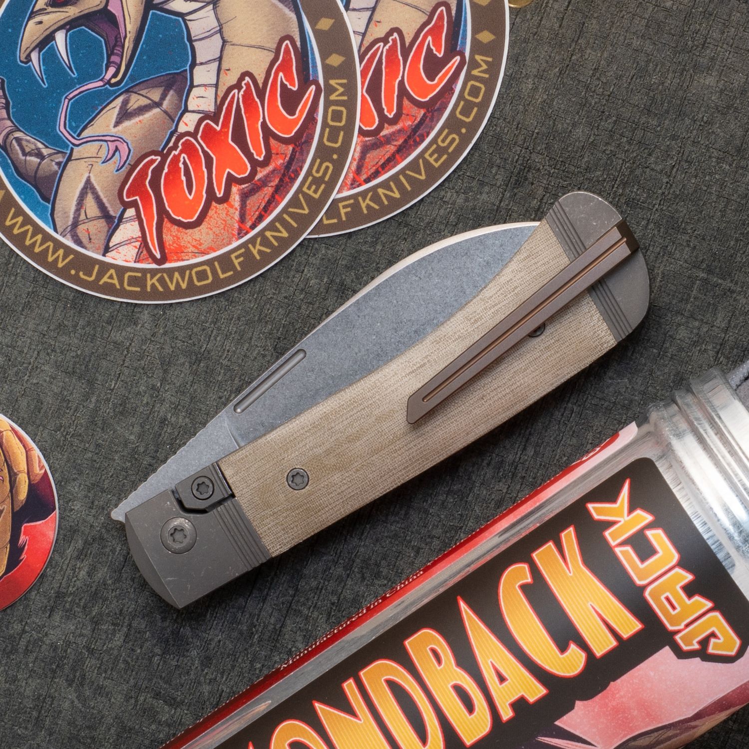 Diamondback Jack - Green Linen Micarta