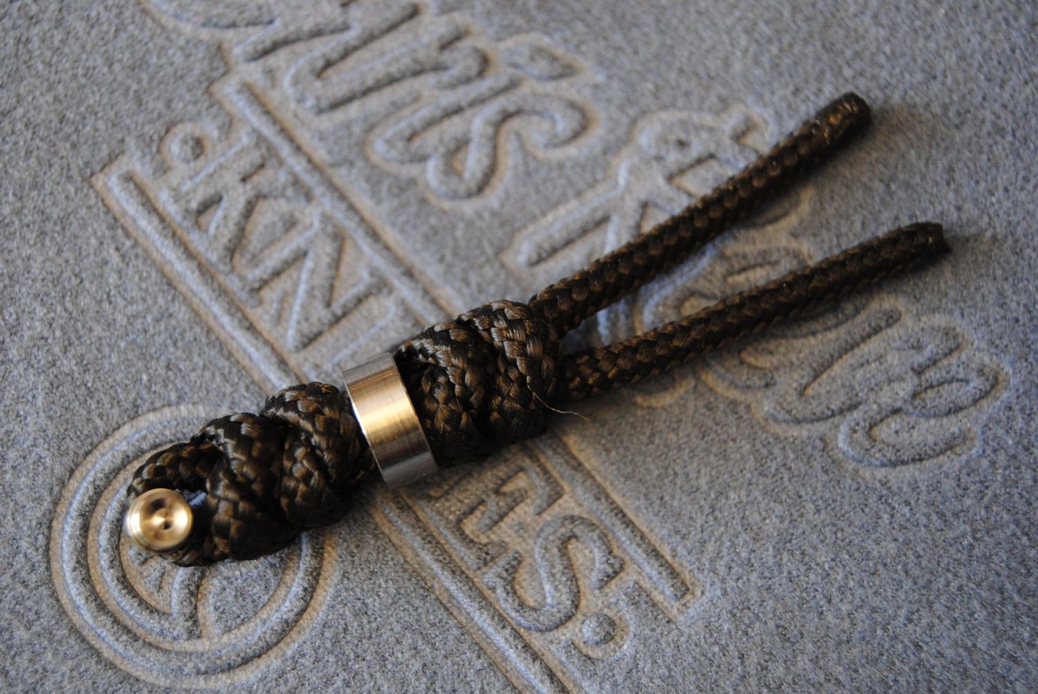 Lanyard - Small Sebenza 21 / 31 - Black with Silver Ring