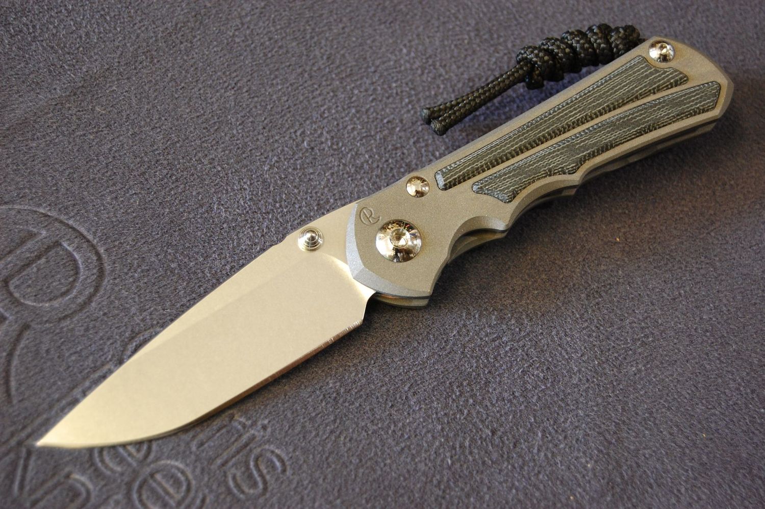 Small Inkosi-Drop Point Blade-Right Hand-Black Canvas Micarta Inlay