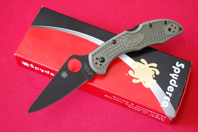 Spyderco-Delica OD Cru-wear- C11FPCWODBK- Made in Japan.