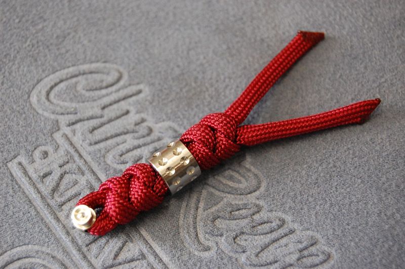 Burgundy Knotted with Silver Pin & Dot Bead, L31 - UMN.