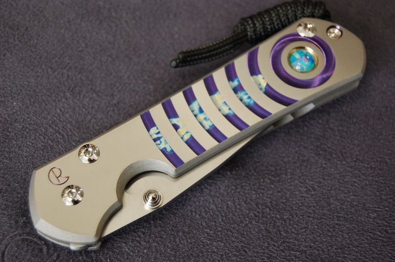 Large 31-Right Hand-Unique Graphic-Triple Mosaic Opal Cabochon-Silver Hardware-Polished Blade Large 31-Right Hand-Unique Graphic-Triple Mosaic Opal Cabochon-Silver Hardware-Polished Blade
