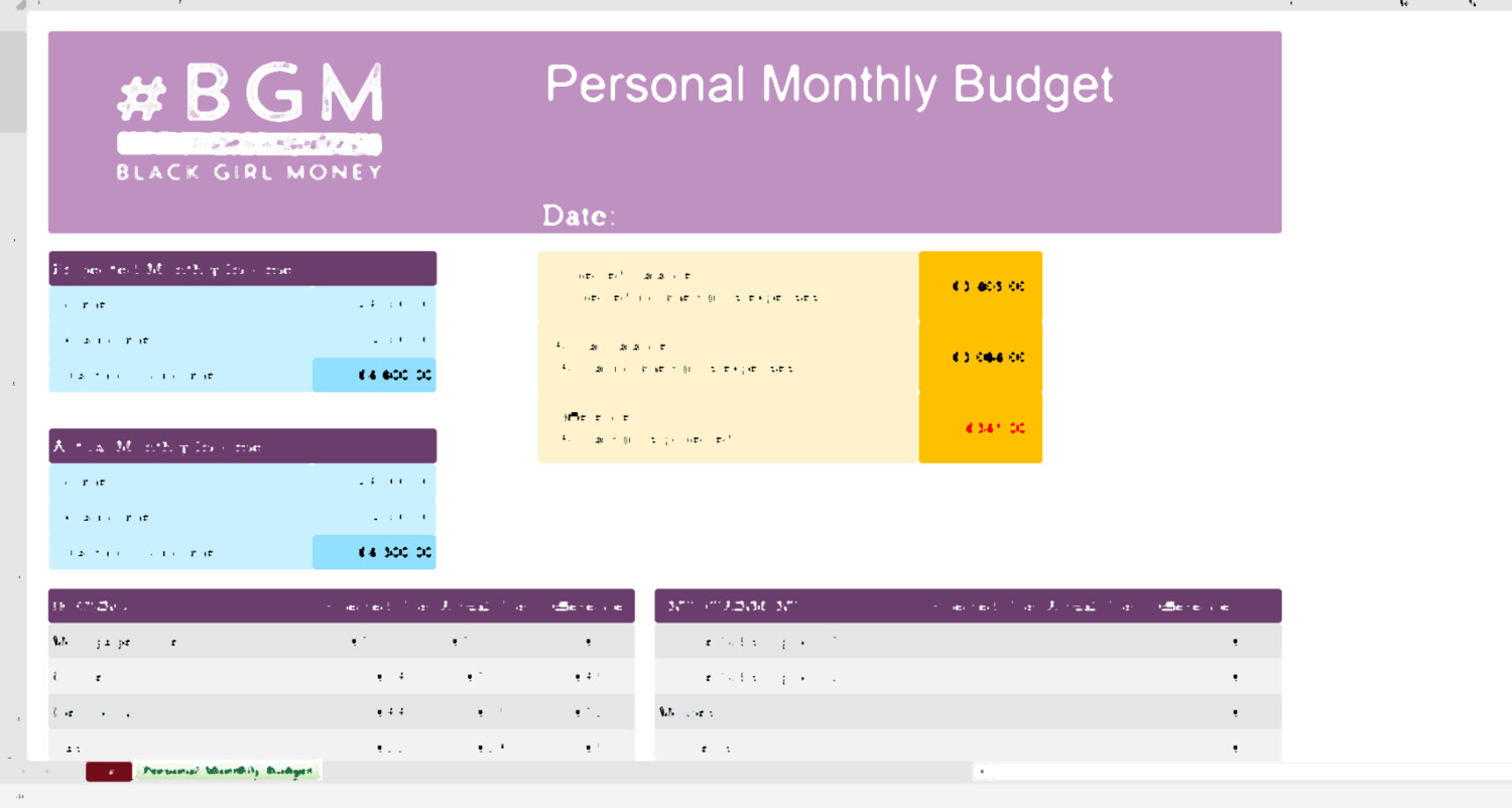 Bo$$ Babe Budget Template