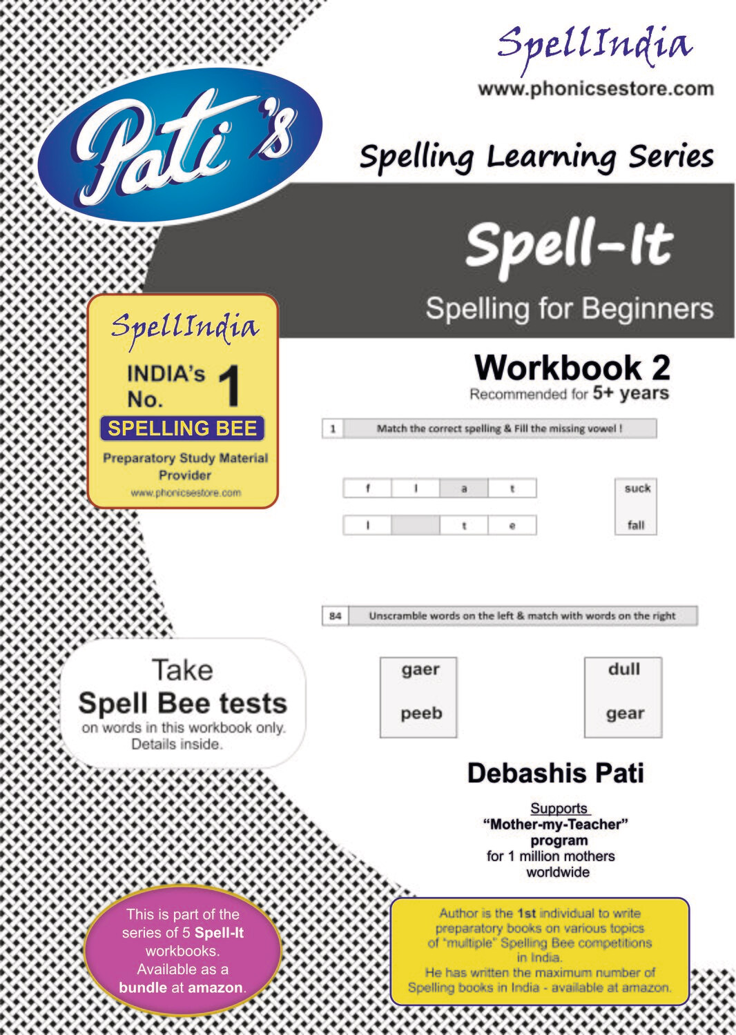 Spell It - a set of 5 Spelling Workbooks for Beginners ... ideal for Senior Kg to Class 1 children