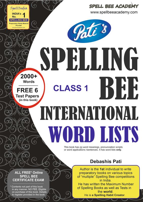 SPELL BEE ACADEMY : Spelling - Spell Bee - WORD LIST Book with Practice Tests for CLASS 1