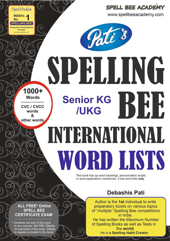 SPELL BEE ACADEMY : Spelling - Spell Bee - WORD LIST Book for Senior KG