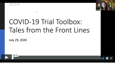 COVID-19 Trial Toolbox: Tales from the Frontlines Pt. 1
