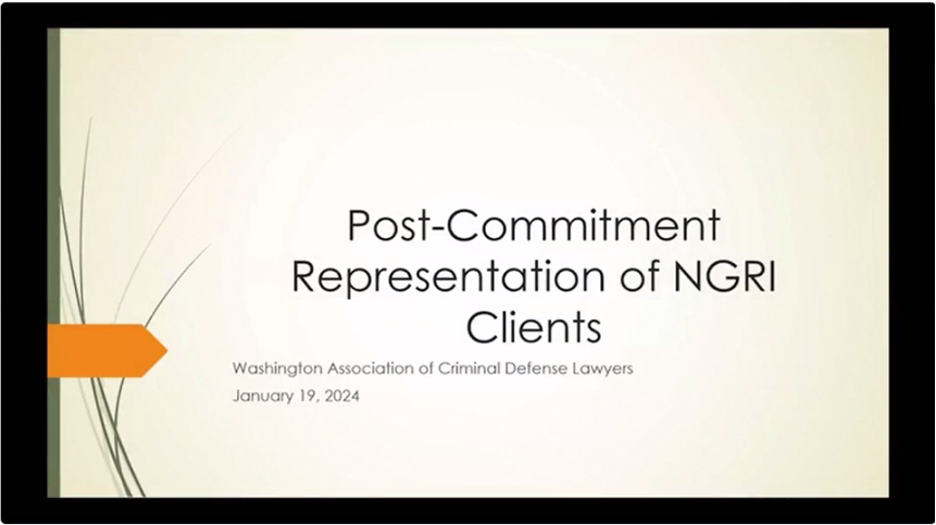 Post-Commitment Representation of NGRI Clients
