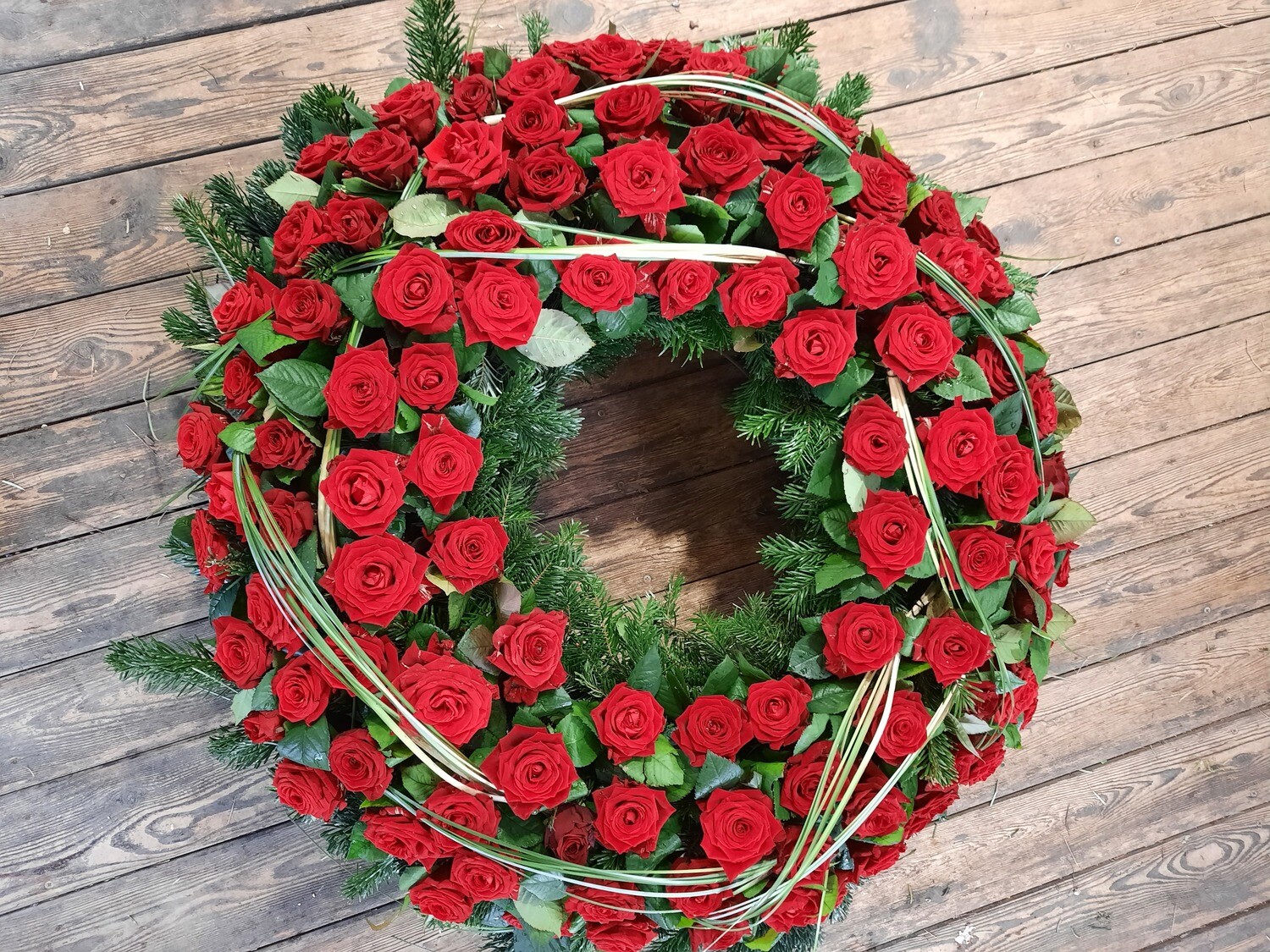 Biedermaierkranz Rosen einfärbig