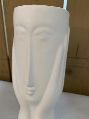 Vase mit Gesicht