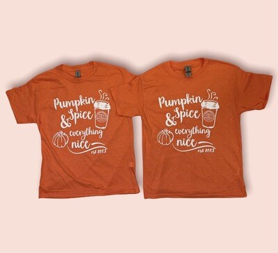 Pumpkin Spice T-shirt bright orange